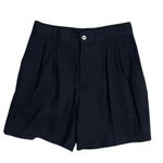 Tommy Bahama New Women's Shorts Silk Black Size 6 Pleated 6" Inseam Photo 0