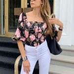 WAYF Shopbop puff sleeve romantic floral cotton blouse Photo 0