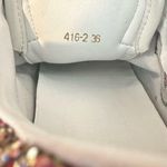 Saint Laurent Paris White Leather Glitter Diamond Patch Low Top Sneakers Size 36 Photo 8