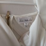 White Lace Plunge Mini Dress Photo 2