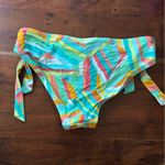 Helen‎ Jon Soft Tie Tunnel Hipster Beach Cabana Bikini Swim Bottoms NEW Size XS Blue Photo 4