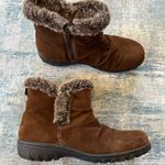 Khombu Brown Faux Fur Suede Leather Lisa All Weather Snow Boots Size 11 Photo 0