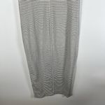 ALLSAINTS Womens Sz 6 Alicia Midi Striped Sleeveless Dress Ribbed Zip Front Goth White Photo 8