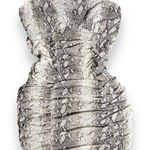 Forever 21 Women’s medium one shoulder neckline runched tight mini dress snakeskin print​​ Photo 0