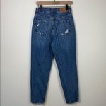 ZARA Mom Jeans Women’s Size 6 Blue Denim Distressed Relaxed High Rise Photo 3