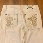 Tru Luxe NWT Jeans 10/30 White Naples Skinny Crop Embellishment on Back Pockets Photo 7