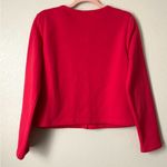 & Other Stories & Other Stories Cherry Red Cardigan Gold Button Long Sleeve Round Neck Sweater Photo 3