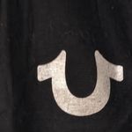 True Religion  Bomber Jacket Womens Black LS World Tour 2002 Graphic Sz L VTG Photo 3