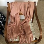 Wrap Shawl Scarf Tan Casual Travel with fringe 76x29 Photo 0