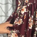 Xhilaration  Burgundy Floral Midi Dress Photo 8