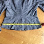 White House | Black Market Ruffle, Tweed Knit Blazer, Gray, Silver, Size 4 Photo 11