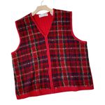 Karen Scott VINTAGE  Christmas Plaid Sweater Vest Photo 1