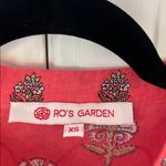 Ro's Garden Daphne Floral Indira Coral Cotton Blouse XS EUC Pink Photo 1