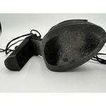 n by Nicole Miller Chunky Platform Vegan Suede Black Heels Tie Up Sandal 6.5 new Photo 5