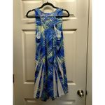 NWT India Boutique One Size Blue Palm Tree Embellished Asymmetric Hem Tank Dress Photo 1