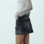 ZARA Denim Cargo Skirt TRF Photo 3