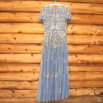 Mac Duggal 5717 Blue Embellished Butterfly Sleeve High Neck Gown Blue 10 Photo 10
