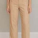 Talbots  Striped Cotton Pants in Pink and Tan. Size Small 4 Photo 0