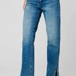 BLANK NYC  The Lexington Slim Straight Split Leg High Rise Jeans Photo 0