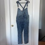 Thrill Acid Wash Destroyed Jean Jumpsuit Overalls Blue Size 24 Photo 1