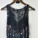 Free People  Dress Womens XS Black Geometric‎ Lace Overlay Soft Grunge Boho Nwt Photo 1