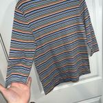 Listicle Women's Multicolor Striped 3/4 Sleeve Casual Comfort Basic TShirt Large Photo 2