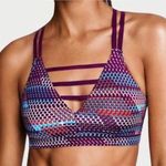 Victoria's Secret Victoria’s Secret Sport VSX Purple Geometric Racerback Sports Bra Size Small Photo 0