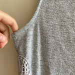 Staring At Stars Grey Crochet Tank Top, Casual Grey Basics, Women's Size Small Photo 3
