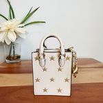 Coach NWT  North/South Mini Tote Bag Charm With‎ Star Print Photo 3