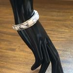 WHITE BUFFALO Sterling Silver Mosaic Inlay Navajo Native American Tapered Cuff Photo 5