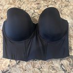 Felina Body Veil Longline Low Back Convertible Strapless Bra Size 38DD New Black Photo 3