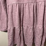 AUW Pink purple mauve Long Sleeve tunic Dress tiered large heathered Photo 2