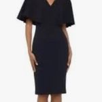 Betsy and Adam Women's Black Flutter Sleeve Midi Dress Size 12 Party/Cocktail Photo 1