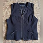 Norton Mcnaughton Vintage Navy Vest Blouse Women’s Size 10P Photo 6