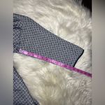 humanoid navy blue/cream 3/4 sleeve textured shirt dress sz Small Blue Photo 5