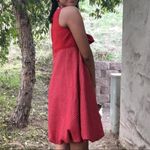 Macy's  Red And White Polka Dot Babydoll Dress Photo 2