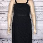 INC International Concepts NWT Size 14W Black Ribbon Bow Cotton Eyelet Dress Photo 0