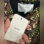 ALC Frank A.L.C. Emory Jacket Quilted Wide Lapels Long Sleeves Printed Brown Green NWT S Photo 5