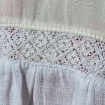 120% Lino 42 S White Sleeveless Lace Linen Silk Dress Made In Italy Photo 13