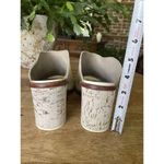 Tibi White Leather Open Toe Mules Cork Block Heel Sandals Size 39 US 8.5 Photo 3