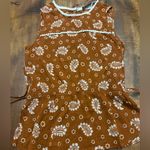 ZARA  Burnt Orange and White Paisley Tank Top Cowgirl Western Inspired XS Blouse Photo 2