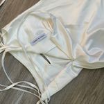 White Satin Mini Dress Photo 2