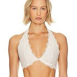 Free People Last Dance Lace Halter Ivory Size Medium Photo 0