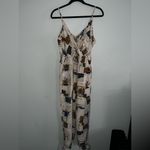 SheIn Cream Jumpsuit with Graphic Print Photo 3