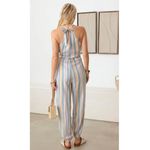 Boutique NWT Halter Colorful Stripe Jumpsuit Photo 3