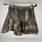 ZARA  Brown Snake Print Mini Skirt Photo 1
