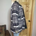 Aztec Jacket Coat Reversible Waterproof Oversized Adult Sz Medium Fleece/Nylon Photo 9