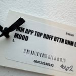 Elan NWT  Denim Ruffle Sleeve Top Size Large Photo 3