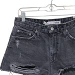 Lovers + Friends Jack High Rise Denim Shorts Distressed Black Size 29 Photo 2
