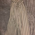 Caution to the Wind Striped Long Romper Photo 0